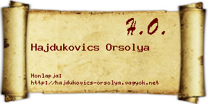 Hajdukovics Orsolya névjegykártya